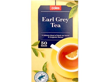 Coles Earl Grey Tea Bags 50pcs pack on Sale