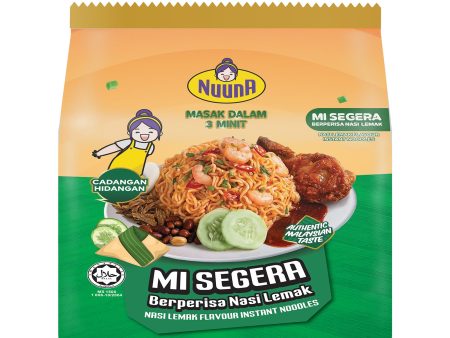 Nuuna Dry Instant Noodles Nasi Lemak Flavour 80g x 4 Hot on Sale