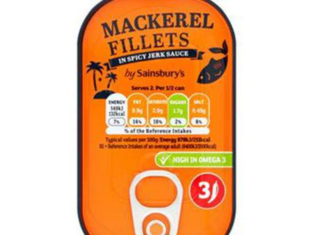 Sainsburys Mackerel Fillet In Spicy Jerk Sauce 125g For Cheap