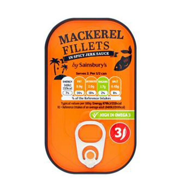 Sainsburys Mackerel Fillet In Spicy Jerk Sauce 125g For Cheap