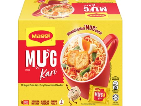 Maggi Mug Kari (Curry Flavour Instant Noodles) 58g x 4 Online Hot Sale