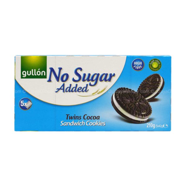 Gullon No Sugar Added Twins Cocoa Sandwich Cookies 210g Hot on Sale