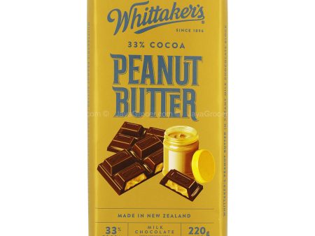 Whittaker s Peanut Butter Chocolate Bar 220g Online now