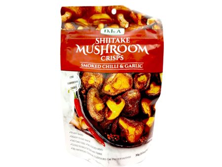 DJ&A Shiitake Mushroom Crisps Smoked Chilli and Garlic 30g For Discount