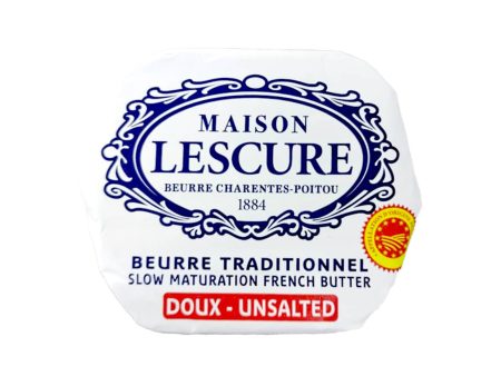 Lescure Unsalted Butter Rectangle 200g Cheap