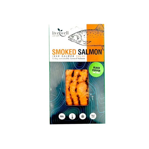 Live Well Smoked Salmon (Black Pepper) 75g Online