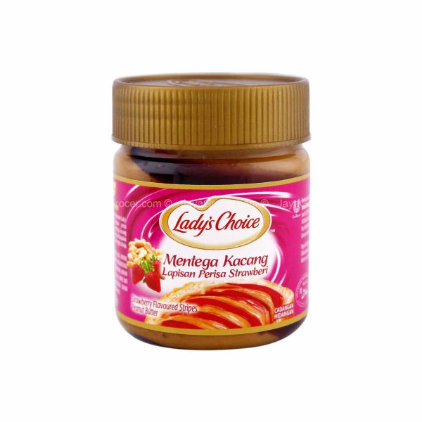 Ladys Choice Strawberry Flavoured Stripes Peanut Butter Spread 175g Cheap