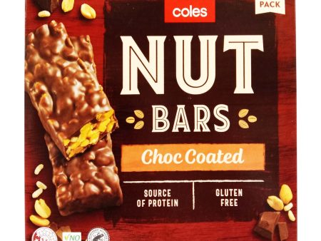 Coles 6 Nut Bars Chocolate Coated Cereal Bar 210g Online