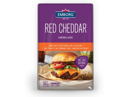 Emborg Red Cheddar Natural Sliced Cheese 150g Fashion