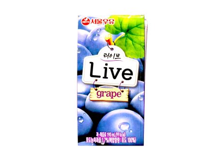 Seoul Milk Live Grape Juice 190ml Sale