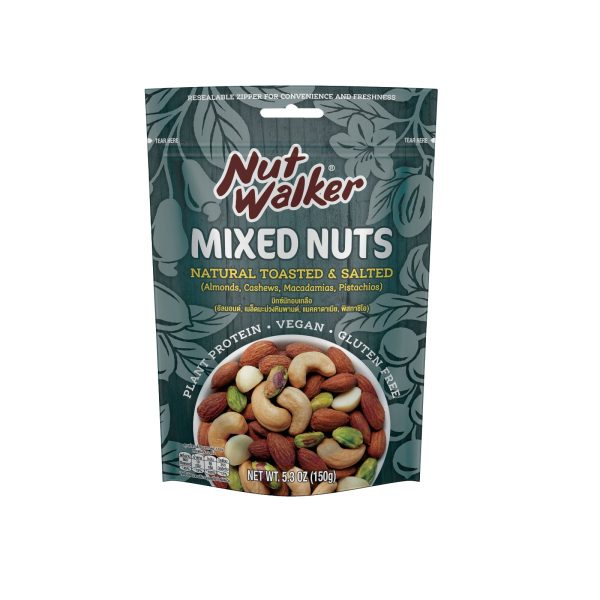 Nut Walker Natural Toasted and Salted Mixed Nuts 150g Hot on Sale