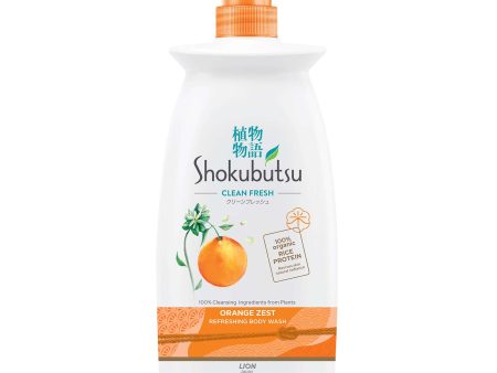 Shokubutsu Body Wash Orange Zest Scent 900g Supply