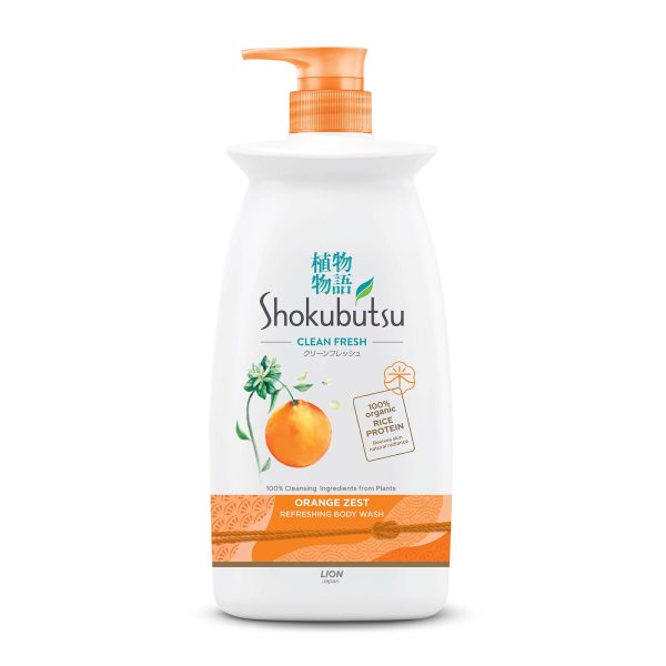 Shokubutsu Body Wash Orange Zest Scent 900g Supply