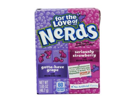 Wonka Nerds Candy Grape and Strawberry Flavours 46.7g For Discount