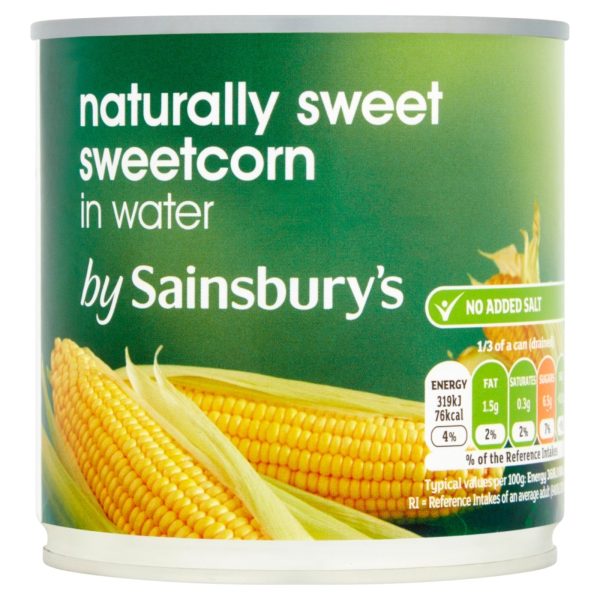 Sainsburys Natural Sweet Sweetcorn 325g Fashion