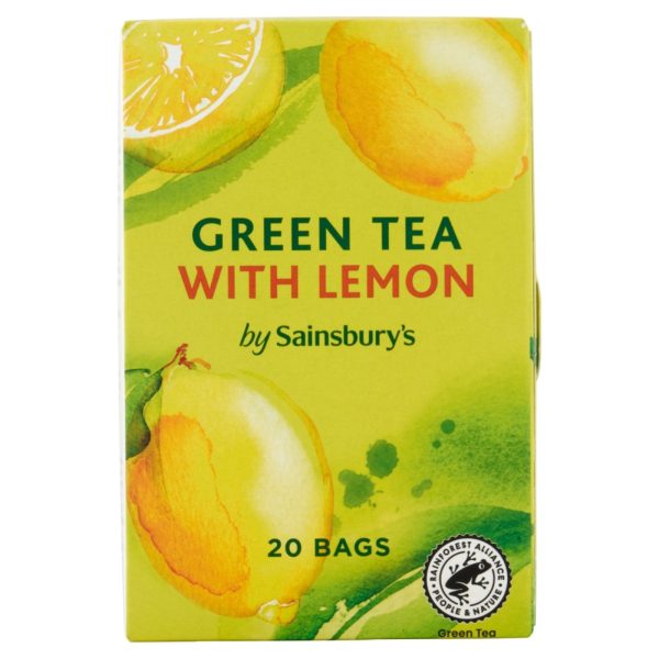 Sainsburys Green Tea Lemon Teabag 20pcs pack Hot on Sale