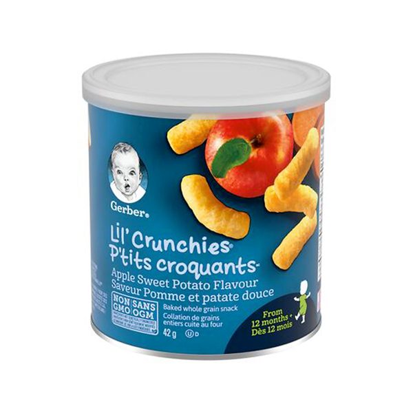 Gerber Snacks For Baby Lil Crunchies Apple Sweet Potato Snack 42g on Sale