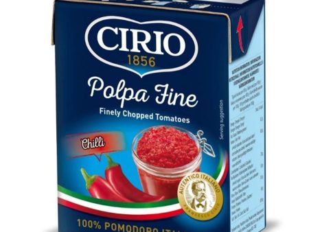 Cirio Polpa Fine Chopped Tomatoes Chili 390g Discount