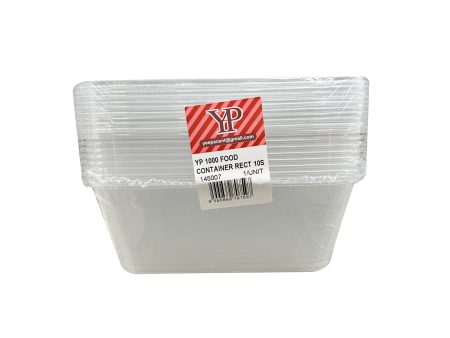 YP 1000 Food Container Rectangular 10pcs pack on Sale