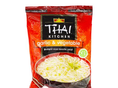 Thai Kitchen Garlic & Vegetable Instant Rice Noodle Soup 1.6oz For Sale