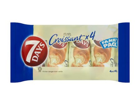 7 Days Croissant Vanilla Cream Filling 60g x 4 Hot on Sale