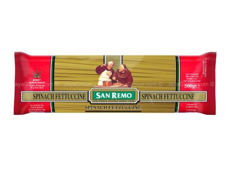 San Remo Dry Pasta Spinach Fettuccine 500g Sale