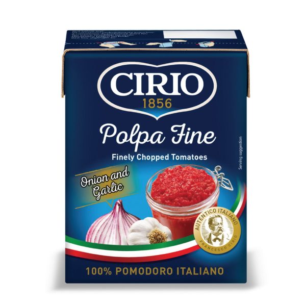 Cirio Polpa Fine Chopped Tomato Onion Garlic 390g Online