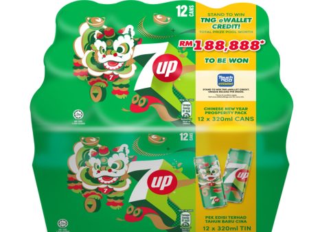 7 Up Carbonated Drink Can 320ml x 12 Online now